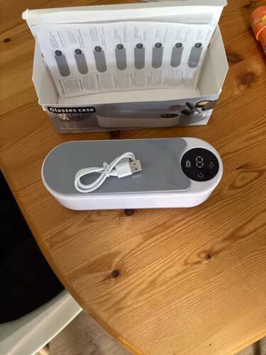 Portable Ultrasonic Eyewear Cleaner with UV Sterilization - Rechargeable Cleaning Machine for Glasses and Sunglasses photo review